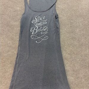 Sexy Little Bride Graphic Tank - Gray 0766